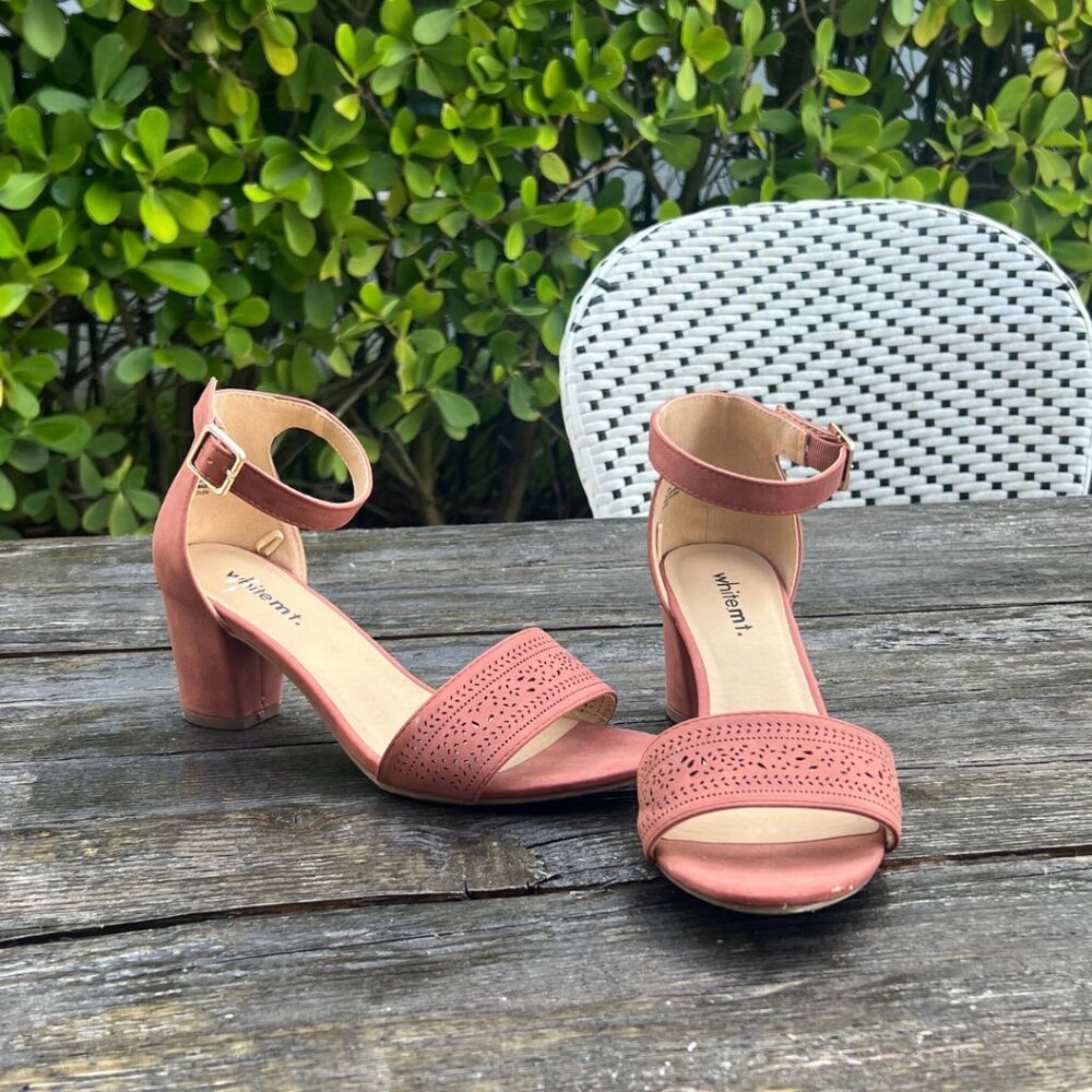 WhiteMT Clay Summer Heel Strappy Sandal